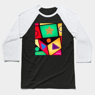 Super Fun Square Shape Design Baseball T-Shirt